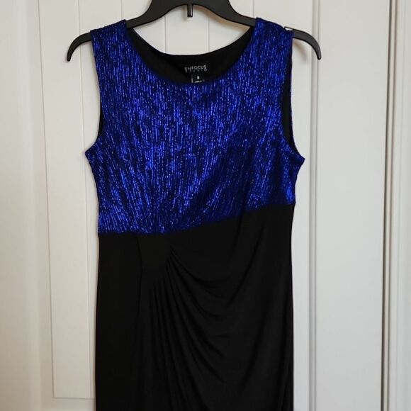 Black and Blue metallic Dress - Picture 2 of 5